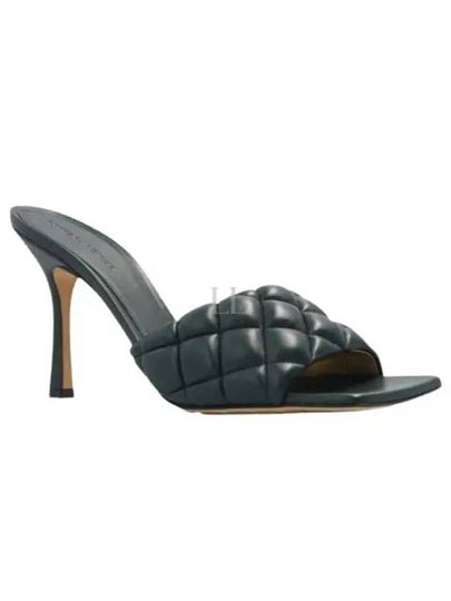 Quilted Nappa Sandal Heels Inkwell - BOTTEGA VENETA - BALAAN 2