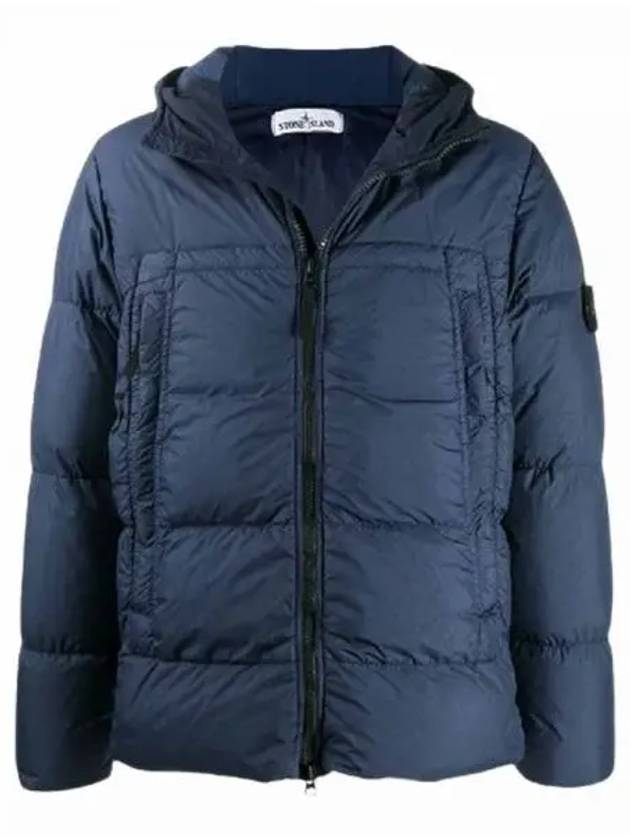 Men's Crinkle Reps Hooded Down Padding Navy - STONE ISLAND - BALAAN 2