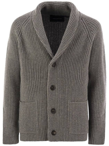 Ribbed wool cardigan - TAGLIATORE - BALAAN 1