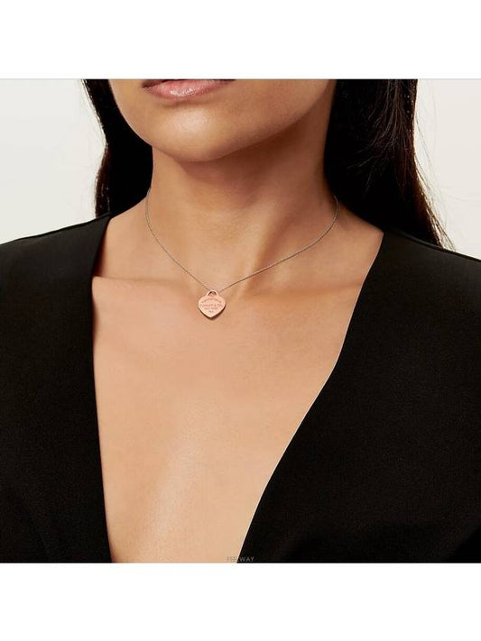 Tiffany Returns to Heart Tag Pendant Sterling Silver and Rose Gold - TIFFANY & CO. - BALAAN 2