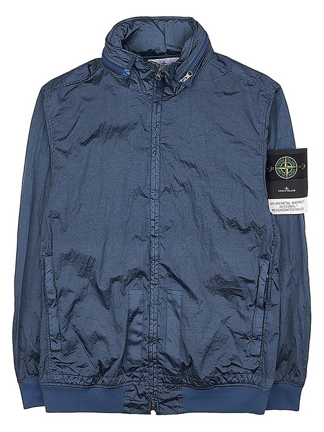 Men's Logo Patch Nylon Metal Zip-up Jacket Avio Blue - STONE ISLAND - BALAAN 2