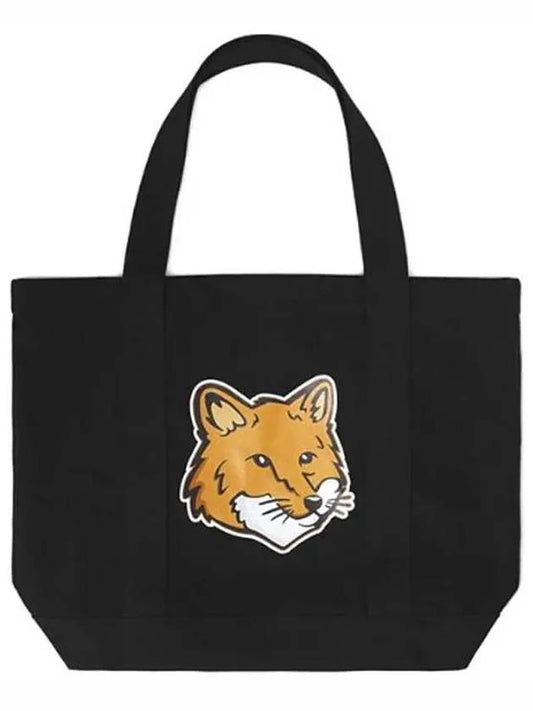 Fox Head Print Tote Bag Black - MAISON KITSUNE - BALAAN 2