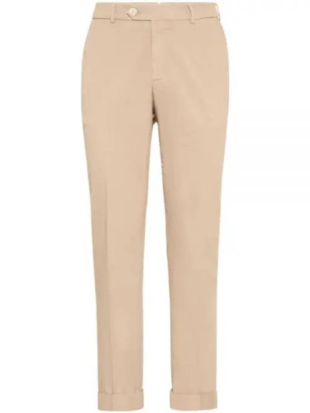 Tapered Chino Cotton Straight Pants Beige - BRUNELLO CUCINELLI - BALAAN 2