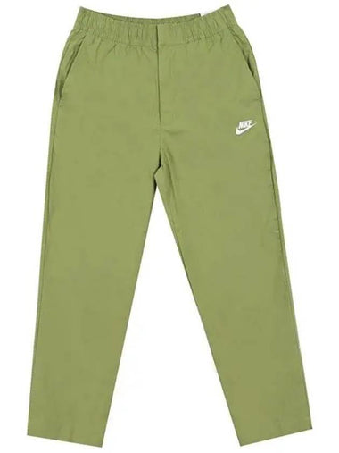 Club Woven Unlined Straight Pants Green - NIKE - BALAAN 1