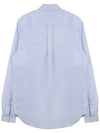 Fox Head Embroidery Long Sleeve Shirt Blue - MAISON KITSUNE - BALAAN 3