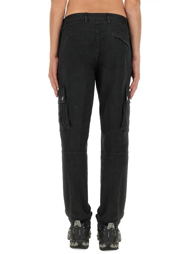 Compass Badge Cargo Straight Pants Black - STONE ISLAND - BALAAN 4