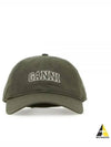 Embroid Logo Ball Cap Green - GANNI - BALAAN 2