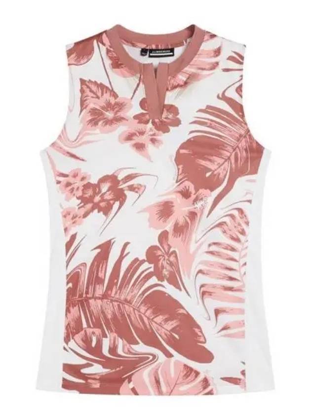 Women's Meya Hibiscus Print Golf Sleeveless Pink - J.LINDEBERG - BALAAN 2