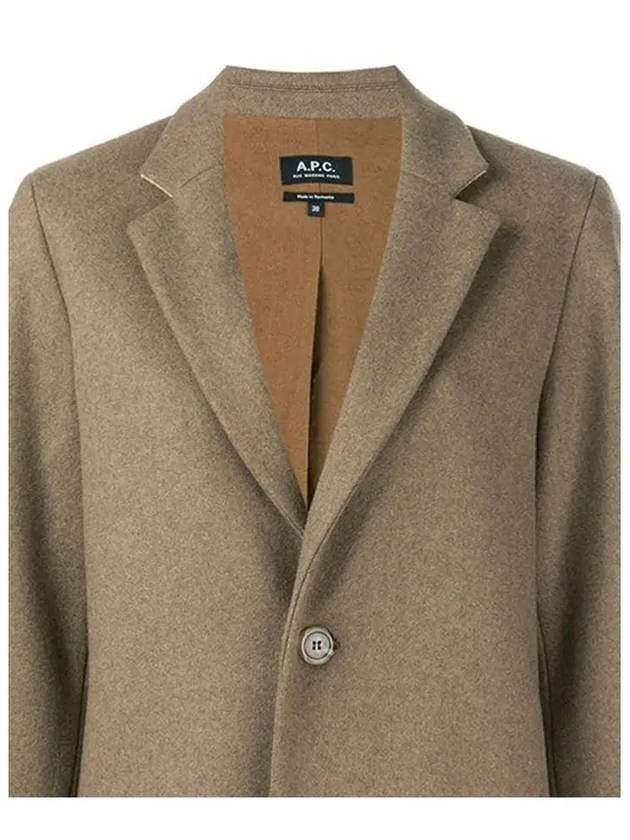 Wool Single Coat Taupe - A.P.C. - BALAAN 5