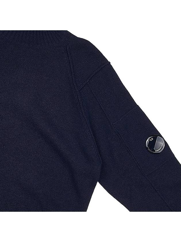 Lens Detail Lambswool Turtleneck Navy - CP COMPANY - BALAAN 5