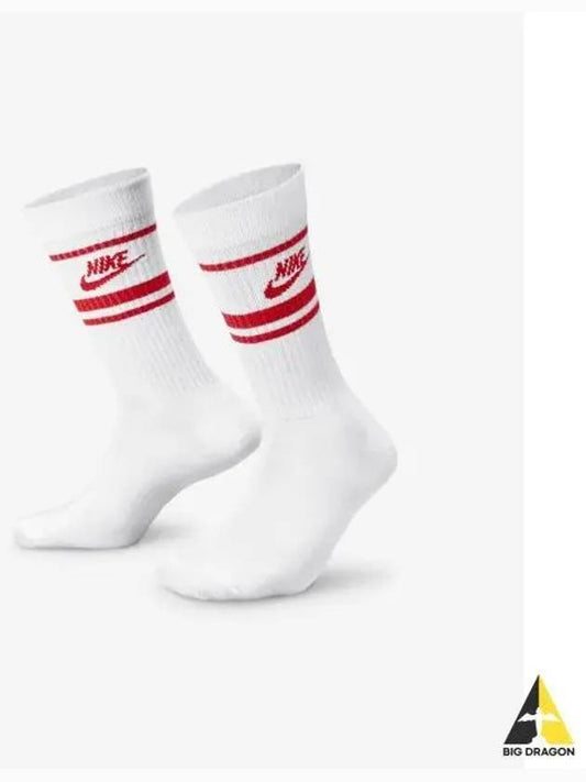 Sportswear Everyday Essential Crew Socks 3 Pack White - NIKE - BALAAN 2