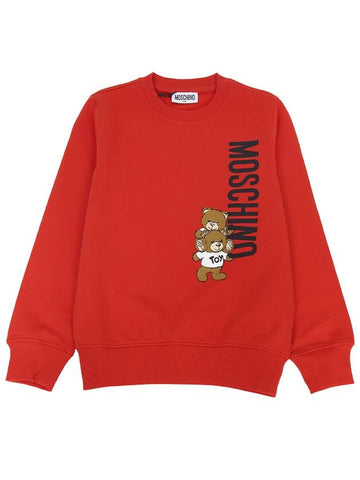 Kids brushed sweatshirt H8F05R LCA14 50109 Adults can wear - MOSCHINO - BALAAN 1