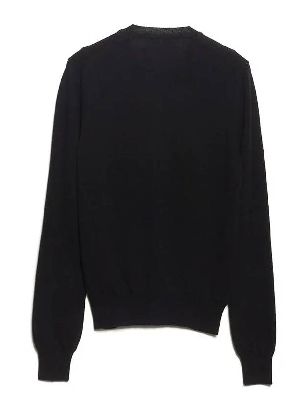 Red Heart Waffen Cardigan Black - COMME DES GARCONS - BALAAN 4