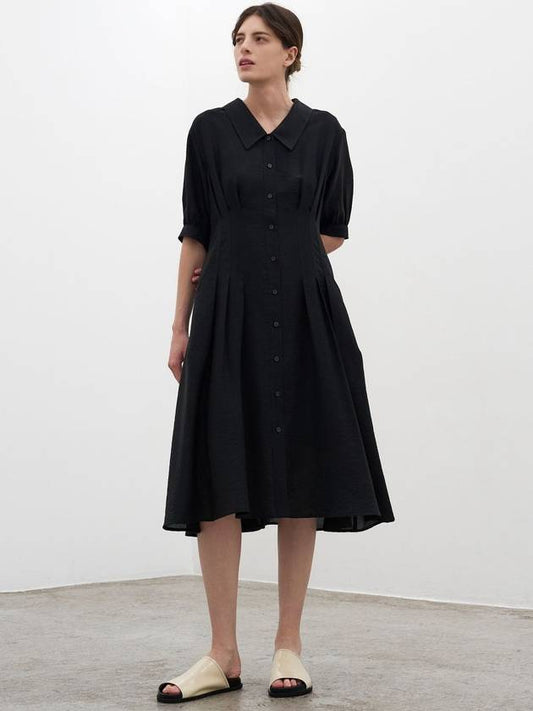 pin tuck flare dress_black - MITTE - BALAAN 1