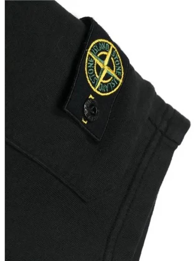 Kids Wappen Patch Fleece Shorts Black - STONE ISLAND - BALAAN 3