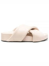 Women's Padded Cross Strap Slippers Pale Pink - JIL SANDER - BALAAN 2