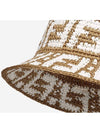 FF Motif Crochet Bucket Hat Beige - FENDI - BALAAN 5