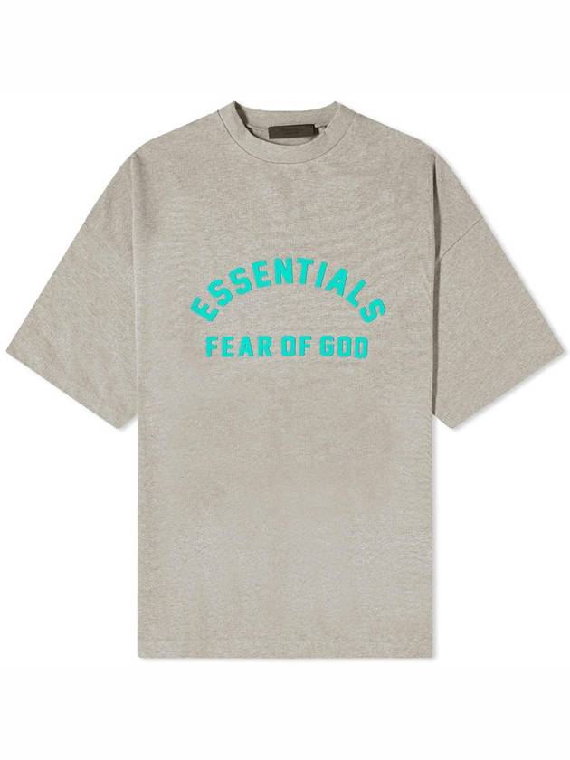 Logo Print Cotton Short Sleeve T-Shirt Grey - FEAR OF GOD ESSENTIALS - BALAAN 3