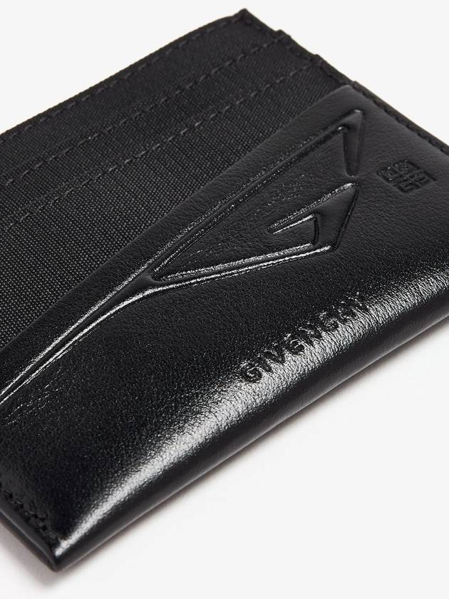 G Trail Leather Card Wallet Black - GIVENCHY - BALAAN 3