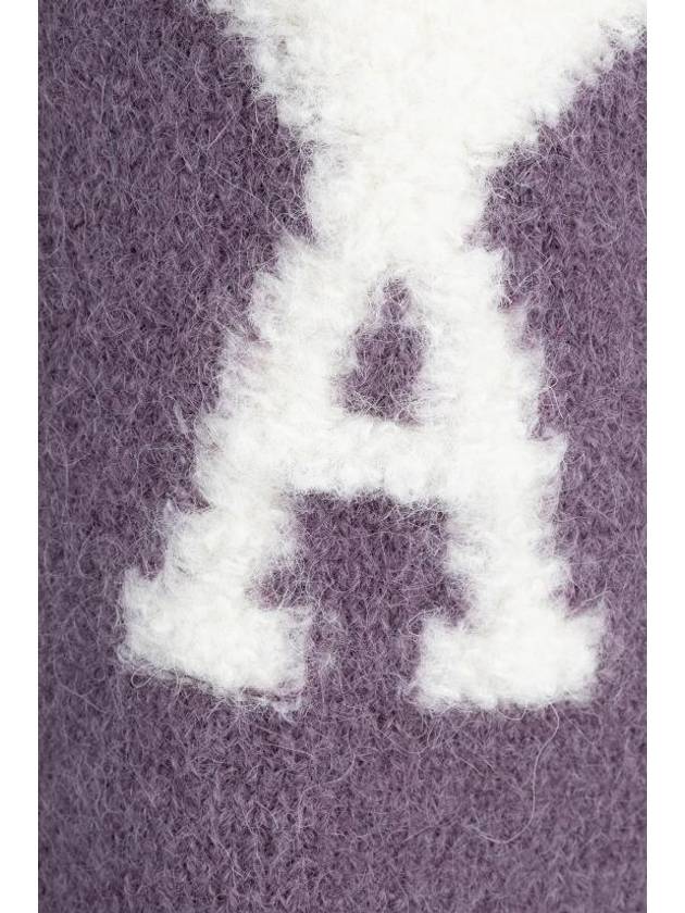 Alpaca Wool Blend Turtleneck Lilac - AMI - BALAAN 4