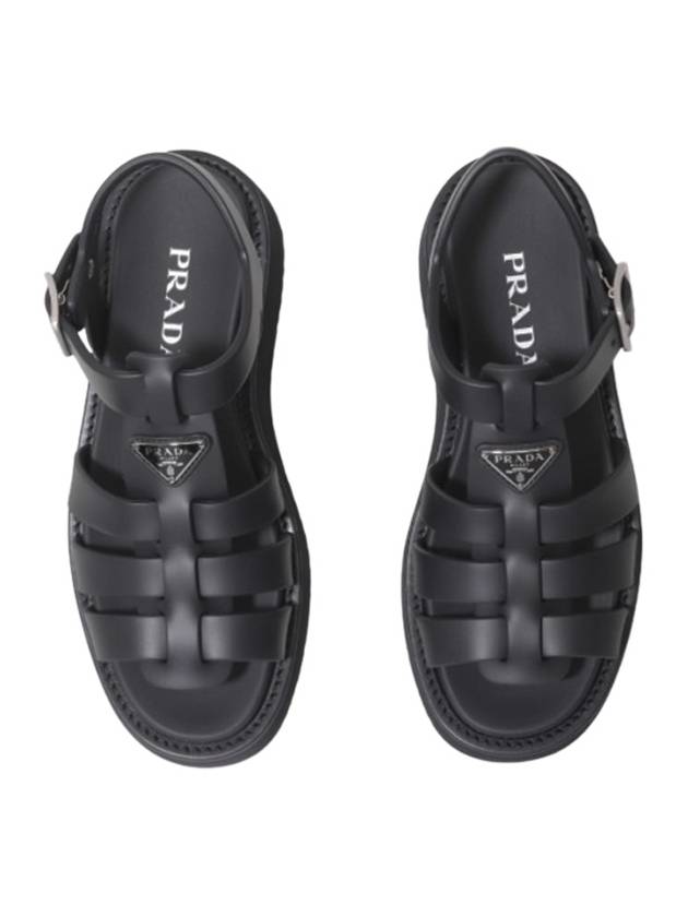 Rubber Fisherman Sandals Black - PRADA - BALAAN 5