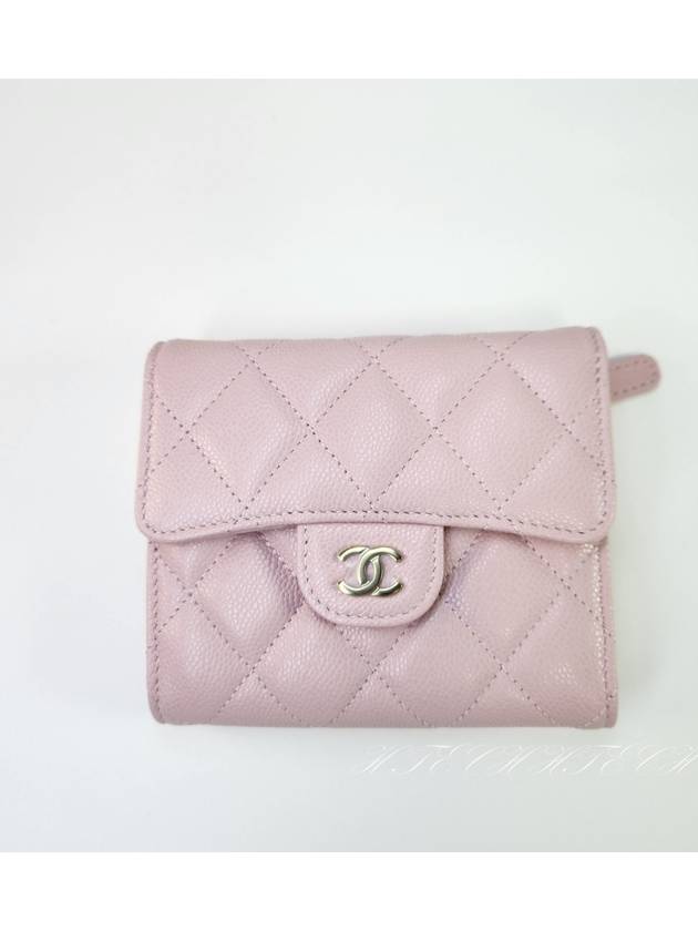 Classic Half Wallet Light Pink Snap Flap AP0231 - CHANEL - BALAAN 2