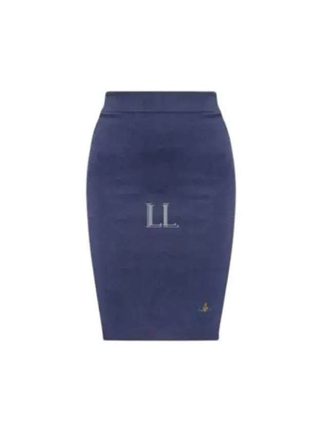 Embroidered ORB Pencil Skirt Navy - VIVIENNE WESTWOOD - BALAAN 2