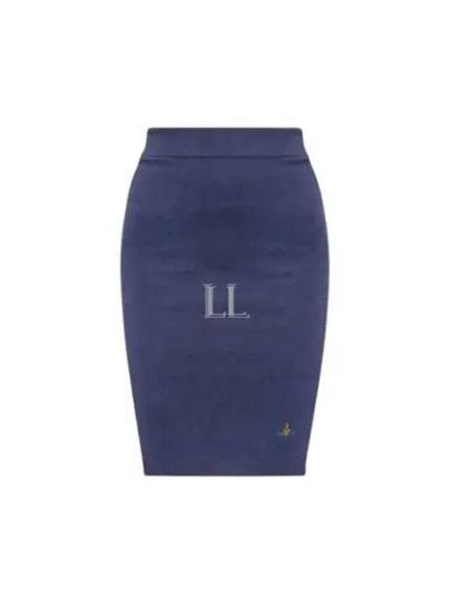 Embroidered ORB Pencil Skirt Navy - VIVIENNE WESTWOOD - BALAAN 2