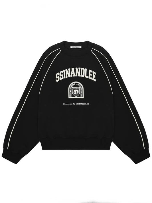 Shin Lee 97 College Piping Short Sweatshirt Black - SSINANDLEE - BALAAN 2