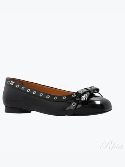 Eyelet detail bow ballerina shoes S2755 - GANNI - BALAAN 2