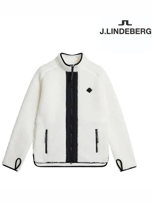 Juniper Pile Mid Layer Shearling Jacket White - J.LINDEBERG - BALAAN 2