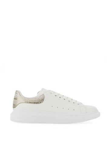 Men's Gloss Heel Tab Wedge Sole Low Top Sneakers White - ALEXANDER MCQUEEN - BALAAN 1