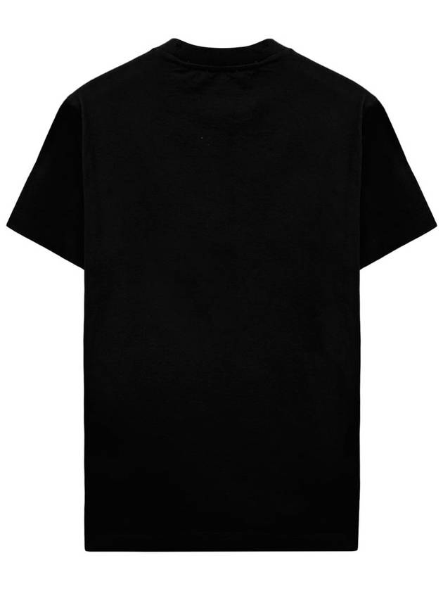 Check Label Cotton Short Sleeve T-Shirt Black - BURBERRY - BALAAN 3