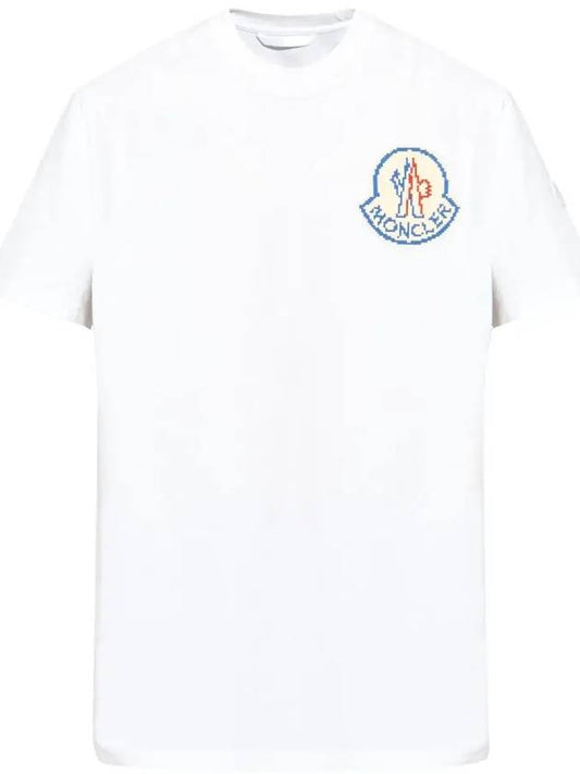 Logo Crew Neck Short Sleeve T-Shirt White - MONCLER - BALAAN 2