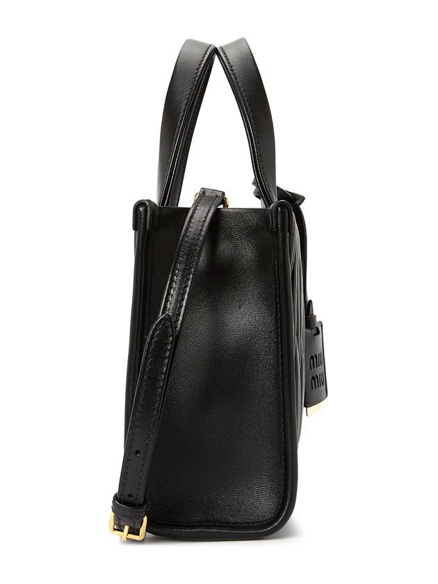 Matelasse Nappa Leather Tote Bag Black - MIU MIU - BALAAN 4