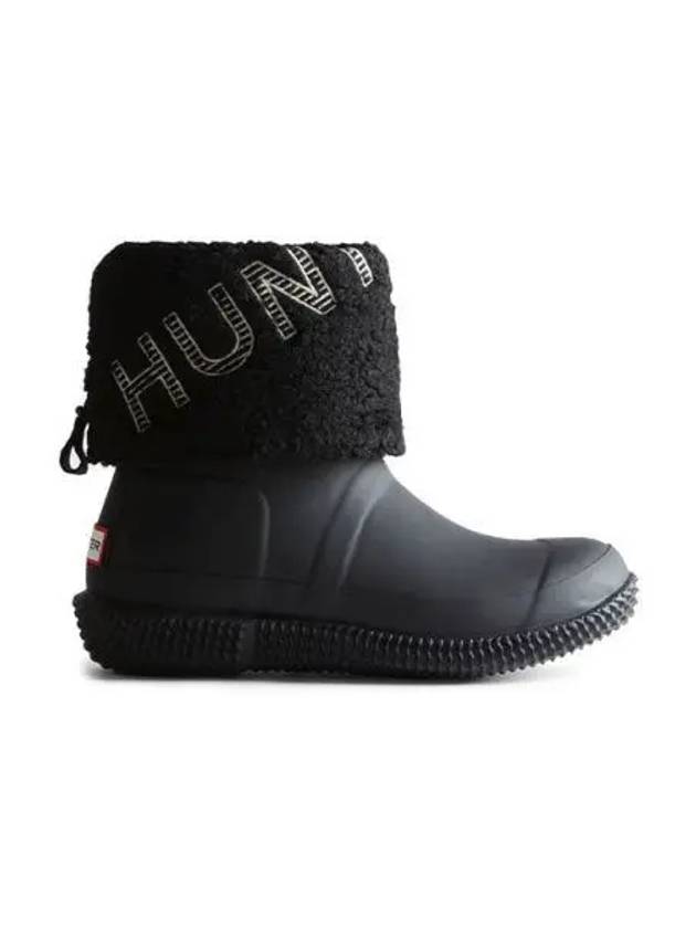 Logo Stitch Insulated Middle Boots Black - HUNTER - BALAAN 1