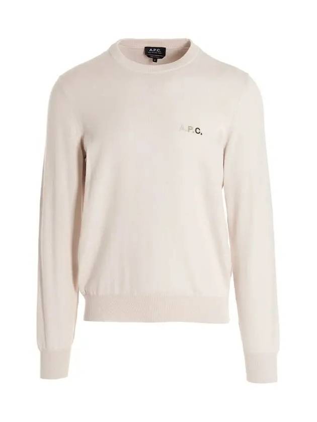 Embroidered Logo Sweatshirt Beige - A.P.C. - BALAAN 3