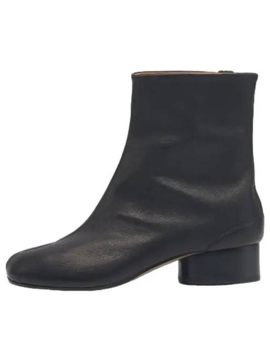Tabi Vintage Leather Ankle Boots Black - MAISON MARGIELA - BALAAN 1