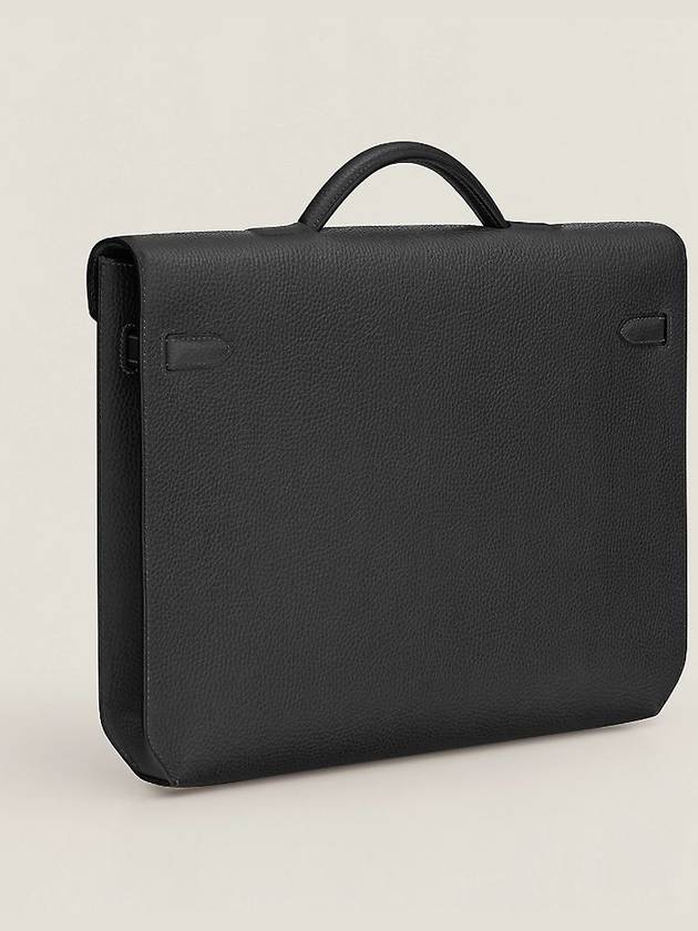 Kelly Depeche 36 Briefcase Black Gold - HERMES - BALAAN 5