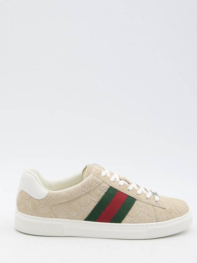 Web Ace GG Supreme Low Top Sneakers Beige Ebony - GUCCI - BALAAN 2