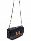 Gossip BB Logo Crocodile Chain Shoulder Bag Black - BALENCIAGA - BALAAN 4