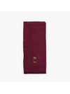 Fox Embroidered Wool Muffler Dark Red - POLO RALPH LAUREN - BALAAN 3