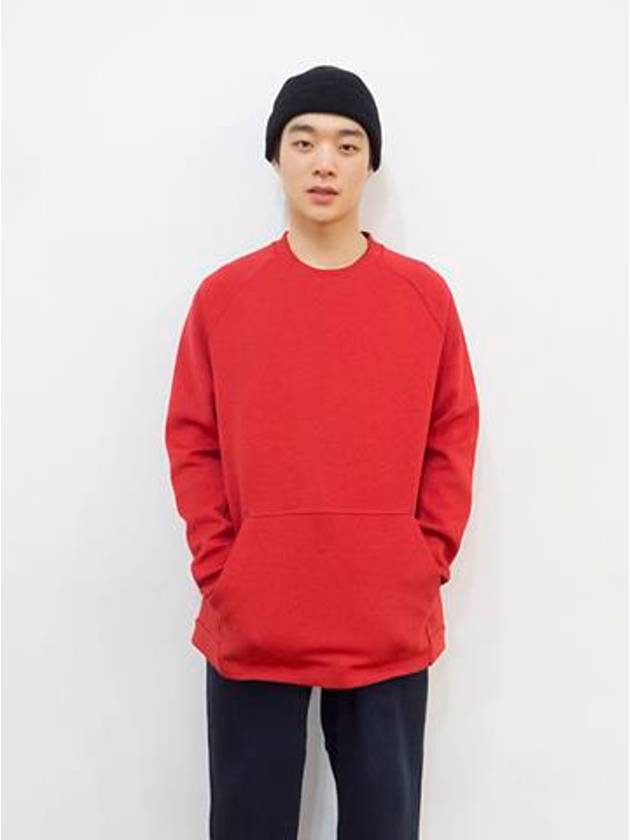 01805140654Tech fleece kangaroo pocket tshirtred - NIKE - BALAAN 8