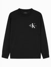 JEANS Unisex Relaxed Fit Monogram Logo Long Sleeve T Shirt J327339 BEH - CALVIN KLEIN - BALAAN 1