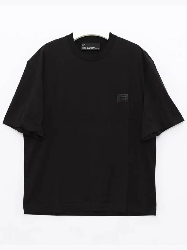 Slim Drop Short Sleeve T-Shirt Black - NEIL BARRETT - BALAAN 4