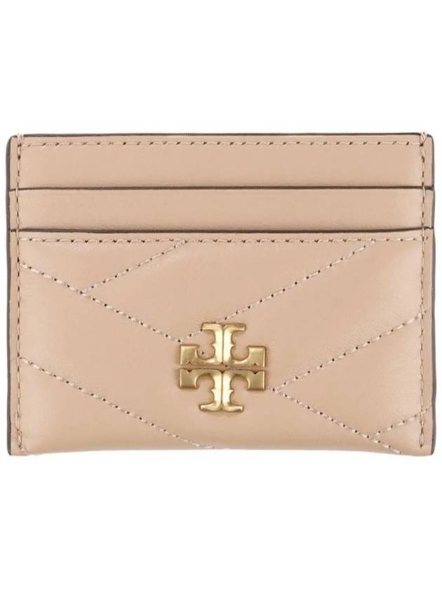 Kira Chevron Logo Card Wallet Devon Sand - TORY BURCH - BALAAN 3