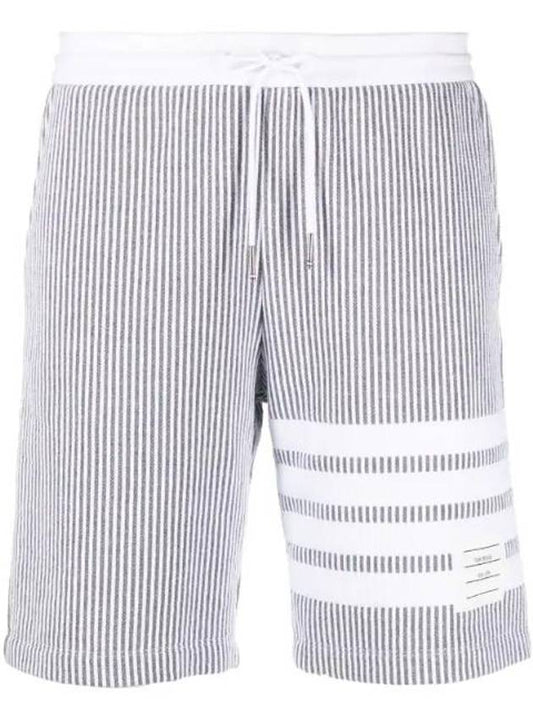 4 bar stripe seersucker shorts FJQ096AJ0063 - THOM BROWNE - BALAAN.