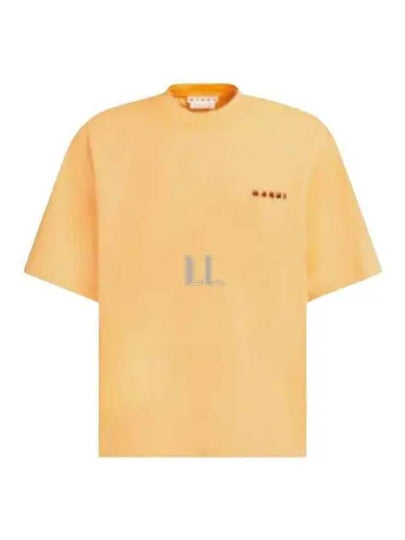 Logo Print Short Sleeve T-Shirt Orange - MARNI - BALAAN 2