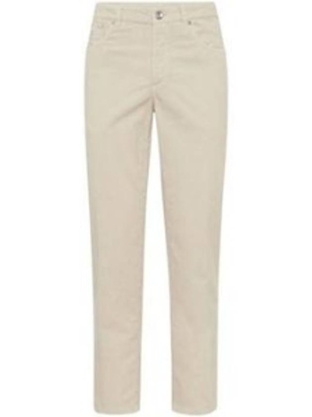 Corduroy Straight Pants Beige - BRUNELLO CUCINELLI - BALAAN 2