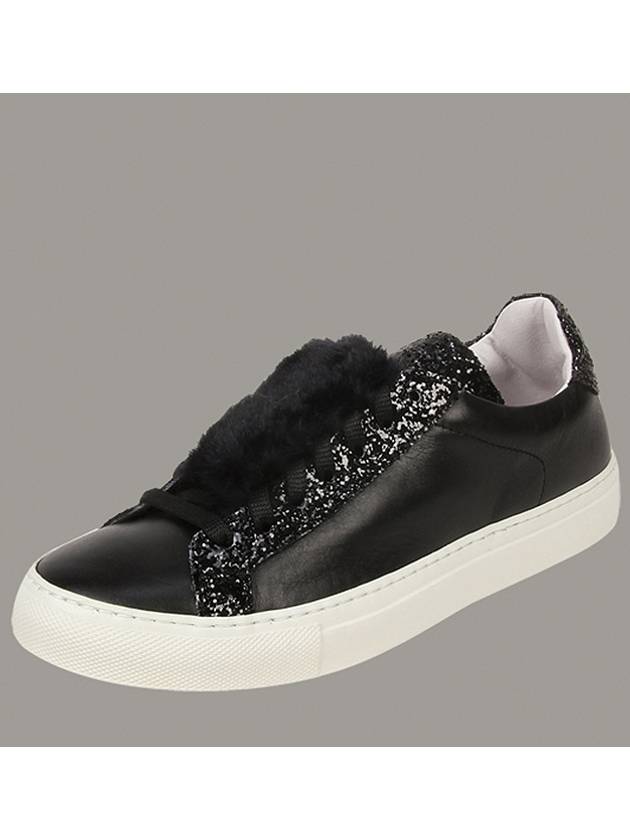 Women's Glitter Low Top Sneakers Black - JOSHUA SANDERS - BALAAN 5